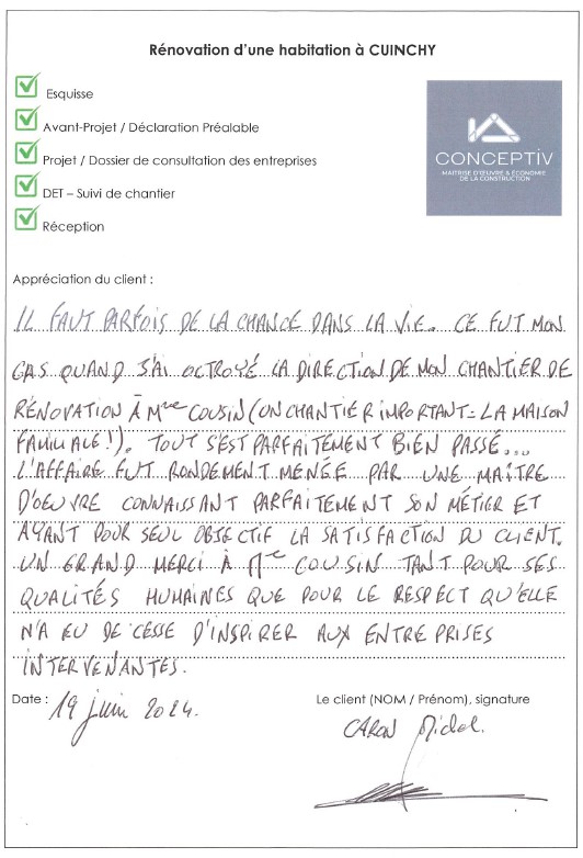 RETOUR AVIS CLIENT
